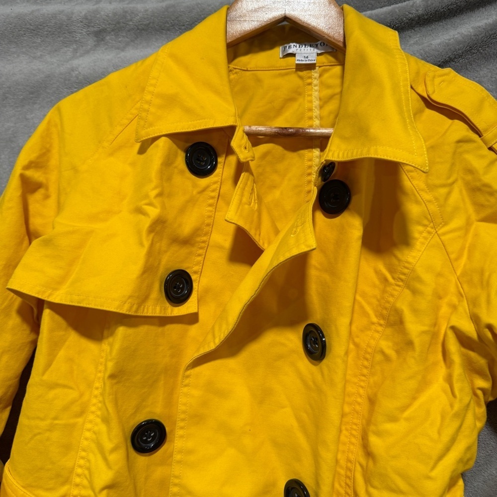 Vtg Pendleton women’s size 14 mustard color jacket - Picture 4 of 6